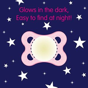 MAM Original Day & Night Baby Pacifier, Nipple Shape Helps Promote Healthy Oral Development, Glows in The Dark, 0-6 Months, Baby Boy, 4 Count - Image 8