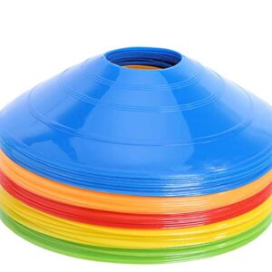 25 Pcs Pro Disc Cones - Training Cones Agility Soccer Cones with Carry Bag for Training, Soccer, Football, Basketball,Kids and Other Sports and Games(5 Colors)