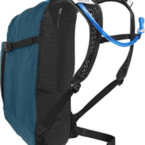 CamelBak M.U.L.E. 12 Mountain Biking Hydration Pack - Easy Refilling Hydration Backpack - Magnetic Tube Trap 100oz, Moroccan Blue/Black - Image 10