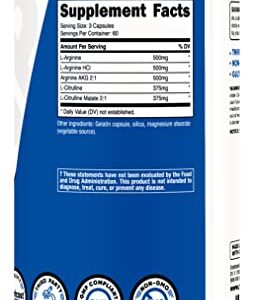 Nutricost Nitric Oxide Booster 750mg, 180 Capsules - 2250mg Per Serving - Gluten Free and Non-GMO - Image 3