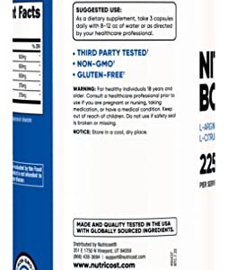 Nutricost Nitric Oxide Booster 750mg, 180 Capsules - 2250mg Per Serving - Gluten Free and Non-GMO - Image 4