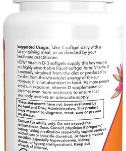 NOW Supplements, Vitamin D-3 5,000 IU, High Potency, Structural Support*, 240 Softgels - Image 7