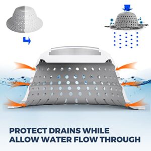 zaa Bathtub Drain Hair Catcher, 2 Pack Silicone Collapsible Drain Protector for Pop-Up and Regular Drains of Bathtub, Tub, Shower, Bathroom - Image 4