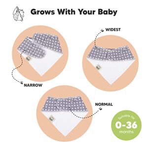 10-Pack Organic Baby Bandana Bibs - Organic Cotton Bandana Bibs for Boys, Girls - Super Absorbent Bandana Drool Bibs - Teething Bibs - Baby Bibs for Infant, Toddler (MONOS) - Image 8