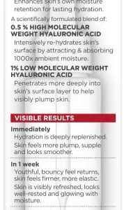 L'Oreal Paris Revitalift 1.5% Pure Hyaluronic Acid Face Serum, to Hydrate, Visibly Plump Skin, & Reduce Wrinkles, Fragrance Free 1 oz - Image 3