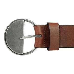 Lucky Brand Women's Half Circle Leather Statement Buckle Belt in Tan, Medium - Image 5
