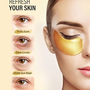 Maskiss 30-Pairs 24K Gold Under Eye Patches, Eye Mask, Eye Patches for Puffy Eyes, Eye Masks for Dark Circles and Puffiness, Collagen Skin Care Products - Image 7