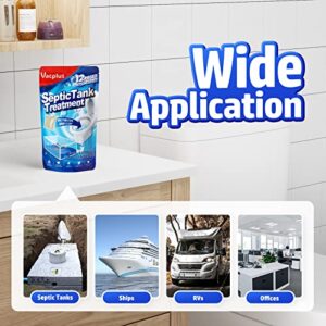 Vacplus Septic Tank Treatment - 12 Packs for 1-Year Supply, Flushable & Dissolvable Septic Tank Treatment Packets with Easy Operation, Biodegradable Septic Tank Treatment Enzymes for Wastes & Odors - Image 3