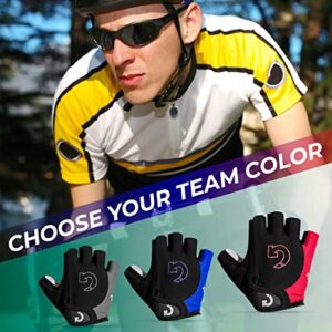 GEARONIC Cycling Gloves Anti-Slip Mountain Bike Gloves For Men Breathable Foam Padded Biking Gloves Shock Absorbing MTB Bicycle Gloves Half/Full Finger Guantes (Gray, Large) - Image 4