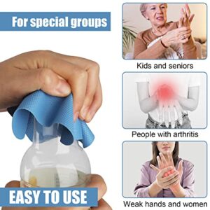 LUTER 4pcs Jar Opener Gripper Pads, Rubber Jar Grippers Multi-function Jar Opener for Seniors with Arthritis Weak Hands Kitchen Coasters(Light Blue, Green) - Image 3