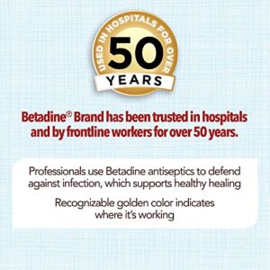 Betadine Antiseptic First Aid Solution, Povidone-iodine 10%, Infection Protection, Kills Germs In Minor Cuts Scrapes And Burns, No Sting Promise, No Alcohol or Hydrogen Peroxide, 8 FL OZ - Image 4