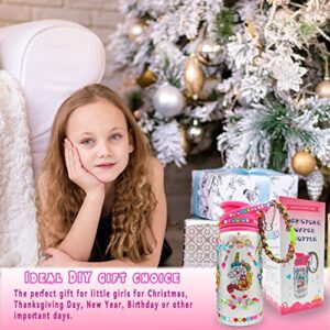 7July Decorate Your Own Water Bottle Kits for Girls Age 4-6-8-10,Unicorn Gem Diamond Painting Crafts,Fun Arts and Crafts Gifts Toys for Girls Birthday Christmas - Image 2
