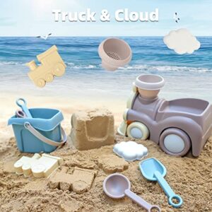 QLT Beach Toys for Toddlers - Kids Sand Toys Includes Beach Bucket, Truck Toy, Scoop, Trowel, Colander, Rake, Sand Castle Toys - Sandbox Toys with Gift Box - Image 4