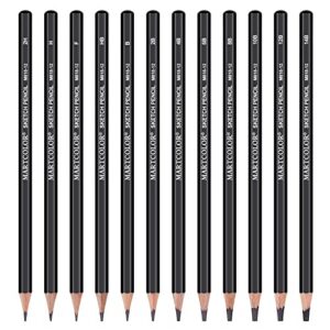 MARTCOLOR Drawing Sketching Pencils Set, 12 Pack Graphite Pencils(14B - 2H), Ideal for Drawing Art, Sketching, Shading, Artist Pencils for Artist Adults Kids Beginner - Image 9