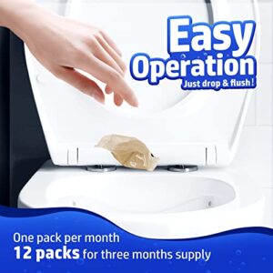 Vacplus Septic Tank Treatment - 12 Packs for 1-Year Supply, Flushable & Dissolvable Septic Tank Treatment Packets with Easy Operation, Biodegradable Septic Tank Treatment Enzymes for Wastes & Odors - Image 4