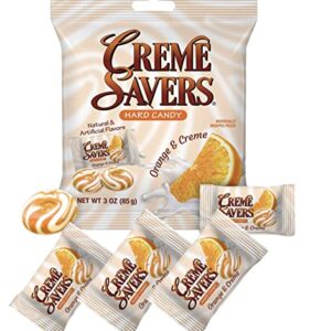CREME SAVERS | Classic Original Individally Wrapped, Strawberries and Creme and Orange and Creme Hard Candy | 4 - PACK Variety & Sameday Shippers Card| - Image 3