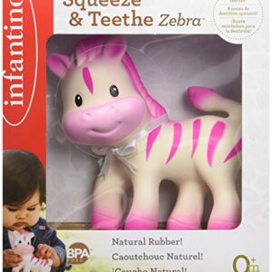 Infantino Teether Toy, Squeeze and TeeThe Zebra - Image 4