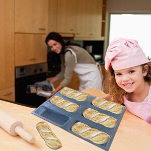 Bluedrop Silicone Bread Forms Square Shape Bread Molds Non Stick Bakery Trays Silicone Coated Fiber Glass 6 Caves Rectangle Moulds - Image 5