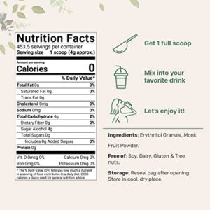 Monk Fruit Sweetener with Erythritol Granules, 4 Pounds, No After Taste, 1:1 White Sugar Substitute, Keto Diet Friendly, Zero Calorie, Natural Sweetener for Drinks, Coffee, Tea, Cookies, No-GMO, Vegan - Image 7