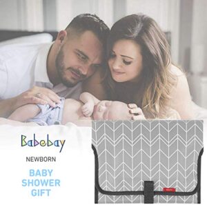 Portable Changing Pad for Baby|Travel Baby Changing Pads for Moms, Dads|Waterproof Portable Changing Mat with Built-in Pillow|Excellent Baby Shower/Registry Gifts - Image 2