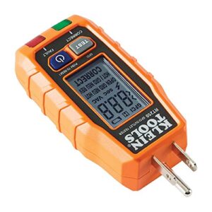 Klein Tools RT250 GFCI Outlet Tester with LCD Display, Electric Voltage Tester for Standard 3-Wire 120V Electrical Receptacles,Green/Red - Image 7