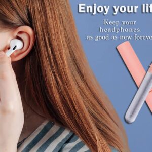Bluetooth Earbuds Cleaning Pen, Multifunction Airpod Cleaner Kit with Soft Brush for Wireless Earphones Bluetooth Headphones Charging Box Accessories, Computer, Camera and Mobile Phone (Pink) - Image 4
