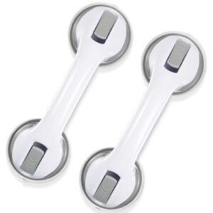 Shower Handle 12 inch Grab Bars for Bathtubs and Showers, Strong Hold Suction Cup Handle, Safety Bars for Shower Chair Bench, Bathroom Grab Bar for Seniors, Elderly, Handicap (2 Pack) - Image 2