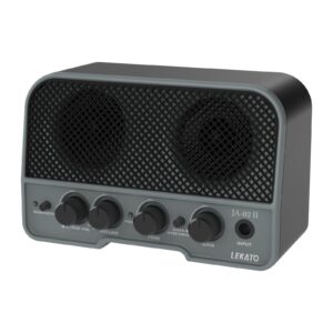 LEKATO Mini Guitar Amp Rechargeable Amplifier Electric Guitar Amp 5W, Clean/Overdrive,Bluetooth Guitar Amp Portable Guitar Amp for Daily Practice,Black