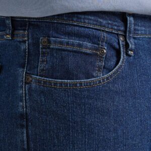 Wrangler Authentics Men's Comfort Flex Waist Relaxed Fit Jean, Dark Stonewash, 40W x 29L - Image 2