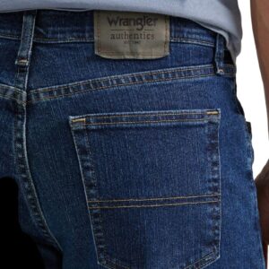 Wrangler Authentics Men's Comfort Flex Waist Relaxed Fit Jean, Dark Stonewash, 40W x 29L - Image 3