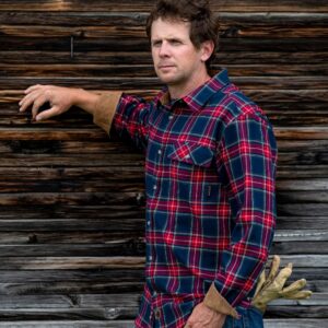 Legendary Whitetails Men's Buck Buck Camp Flannel Shirt, Long Sleeve Plaid Button Down Casual Shirt for Men, with Corduroy Cuffs, Fall & Winter Clothing, Cobalt Plaid, X-Large - Image 4