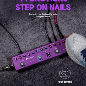 Playwell Multi Effects Guitar Pedal TANK-G,Digital Electric Guitar Effector with 36 Editable Presets,Chorus,Delay,Reverb,MOD,IR Loading,Recording,Tuner,Built-in battery,BT connection - Image 3