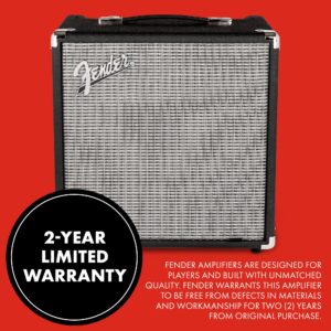 Fender Rumble 25 V3 Bass Amp for Bass Guitar, Bass Combo, 25 Watts, with 2-Year Warranty 8 Inch Speaker, with Overdrive Circuit and Mid-Scoop Contour Switch - Image 3